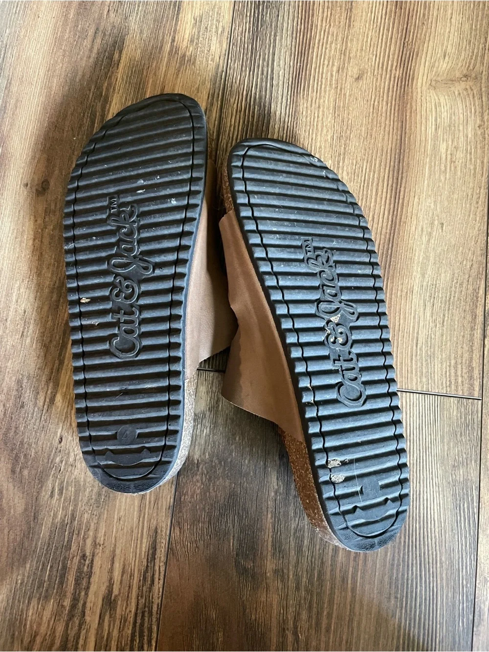 Cat & Jack slip on brown sandals size 4